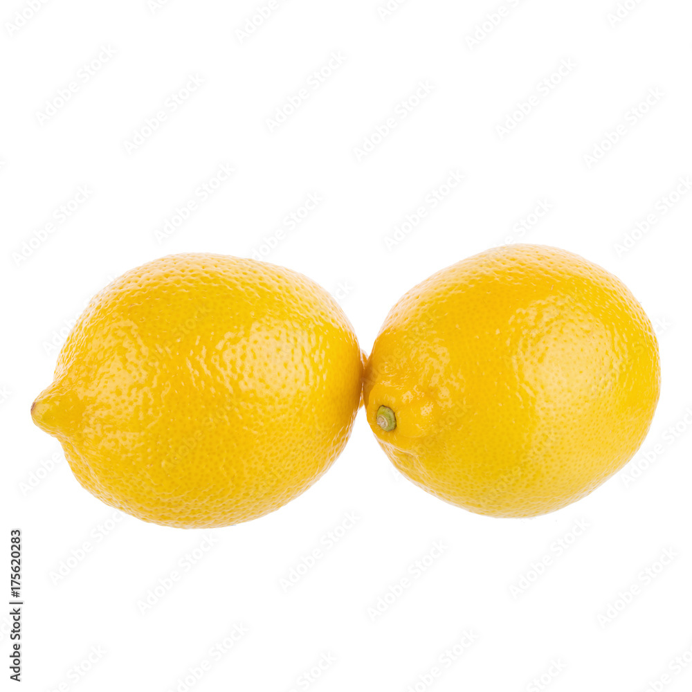 yellow lemon isolated on over white background yellow lemon isolated on over white background