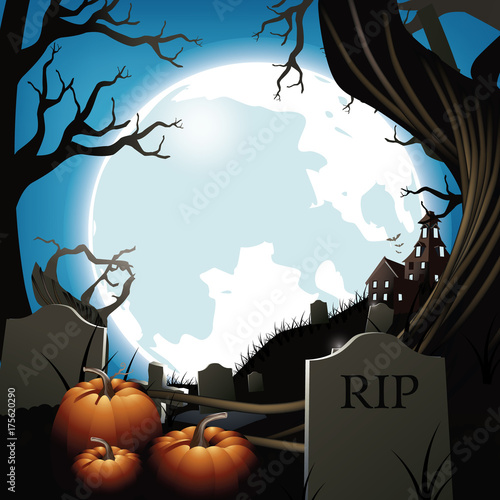 Halloween background illustration. EPS 10 vector.
