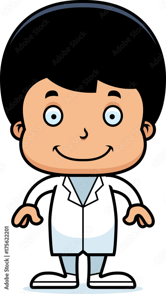 Cartoon Smiling Doctor Boy