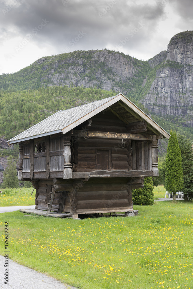 Fototapeta premium typical old typ of wodenhouse in norway
