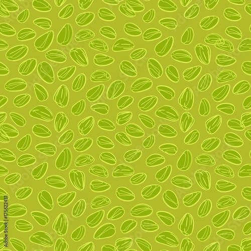 nature seamless texture with drawing pistachio kernels for your