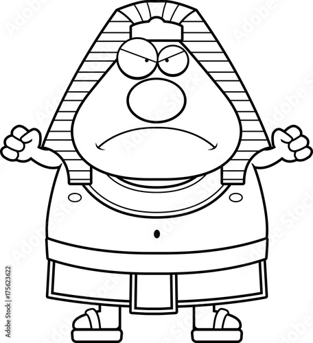 Angry Cartoon Egyptian Pharaoh