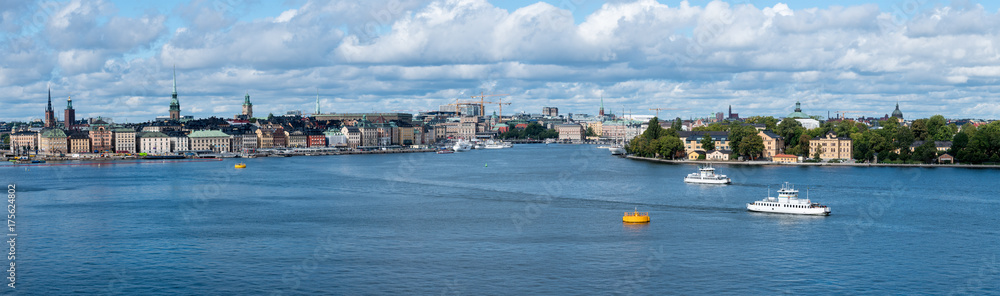 Panorama of Gamla Stan in Stockholm, Sweden