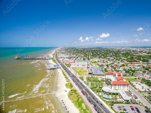 Aerial photo of Galveston Texas photo