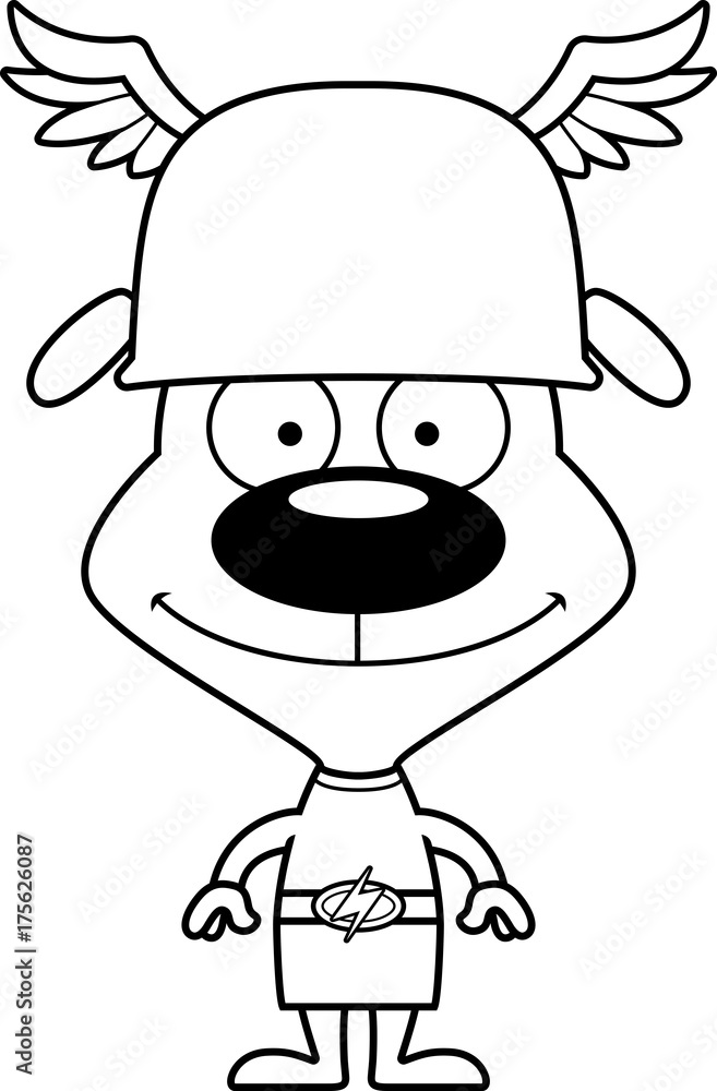 Cartoon Smiling Hermes Puppy Cartoon Smiling Hermes Puppy