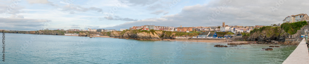 Newquay panoramic from the harbour