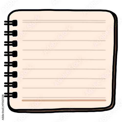 small notebook / cartoon vector and illustration, hand drawn style,  isolated on white background. Stock Vector | Adobe Stock