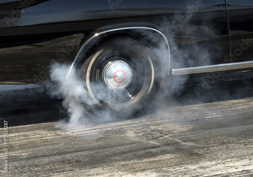 Drag Racing Tire Burnout