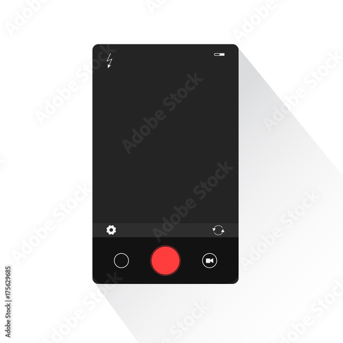 Modern phone camera interface illustration for design