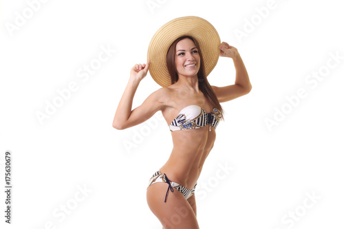 Sexy athletic girl in a bikini