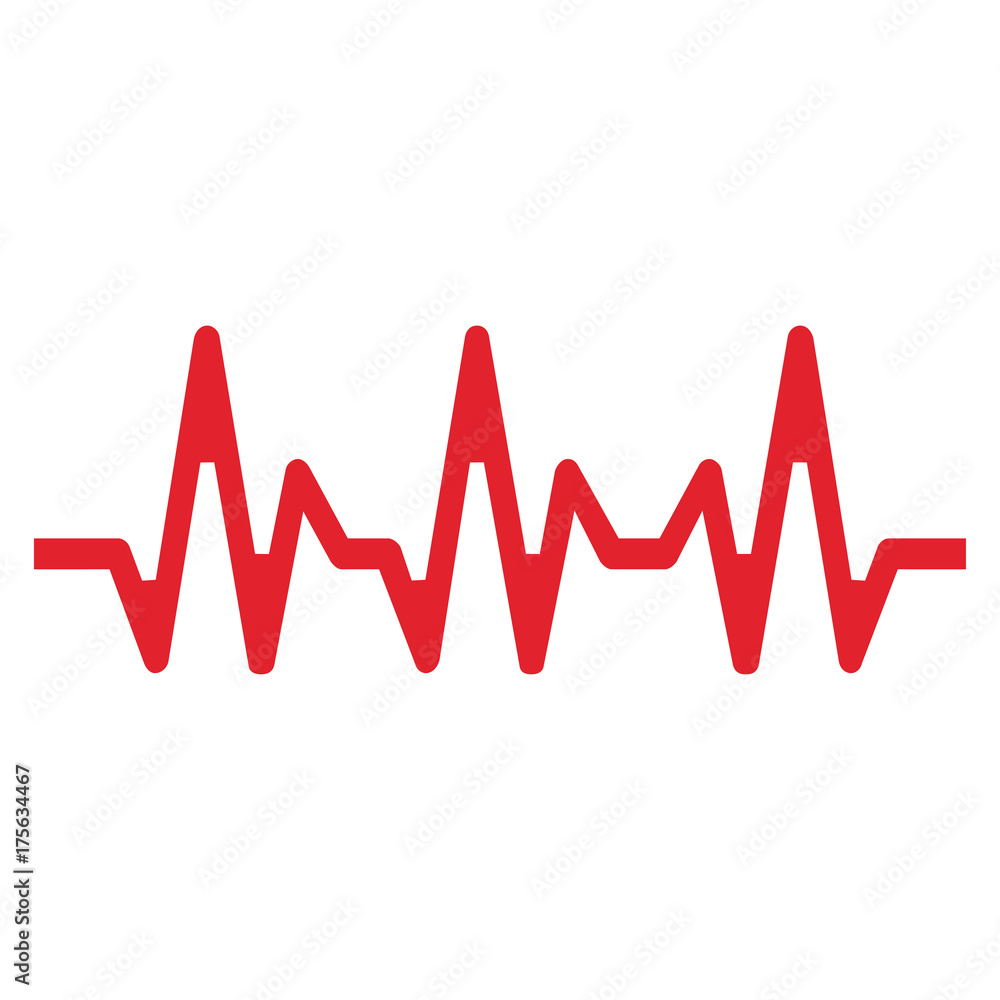 Heartbeat line on a white background. Vector illustration EPS10