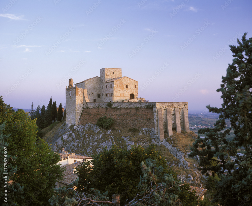 Malatesta castle, Verucchio, Marecchia valley, Emilia-Romagna, Italy, Europe