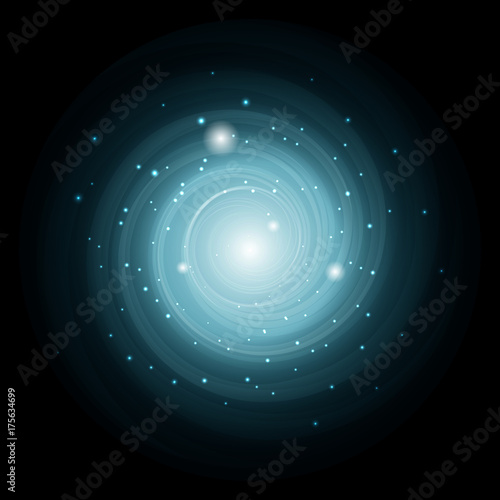 Spiral background. Space concept. Vector illustration