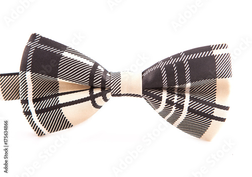 Fototapet handmade bow tie isolated on white background