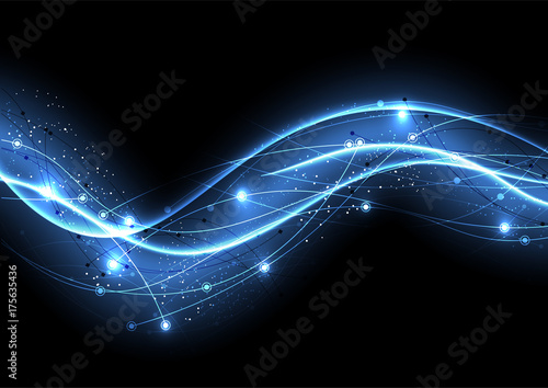 vector background abstract technology communication data Science
