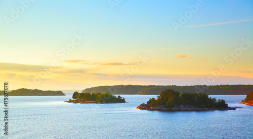 Small islands in the archipelago of Stockholm photo