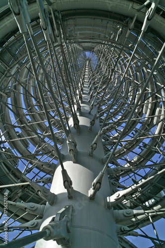 Trade fair tower from the inside, Munich, Bavaria, Germany, Europe