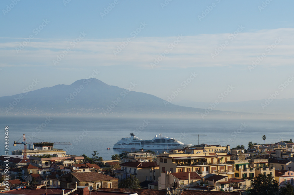 Cruise ship in Bay of Sorrento