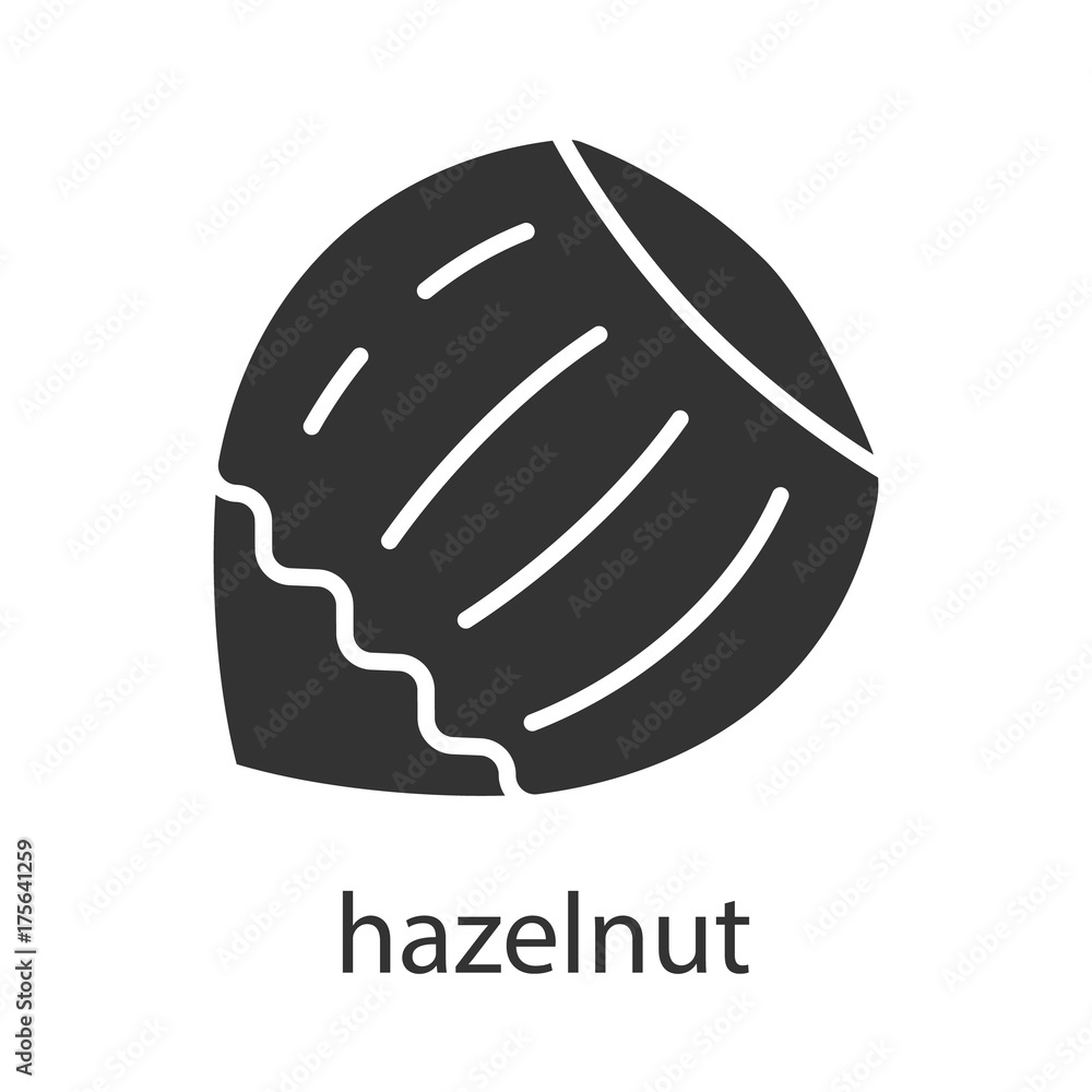 Hazelnut glyph icon Hazelnut glyph icon