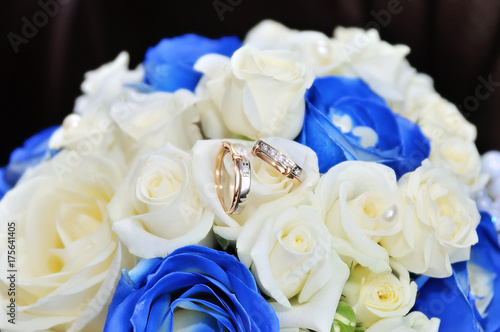 Wedding flowers  bridal bouquet closeup.