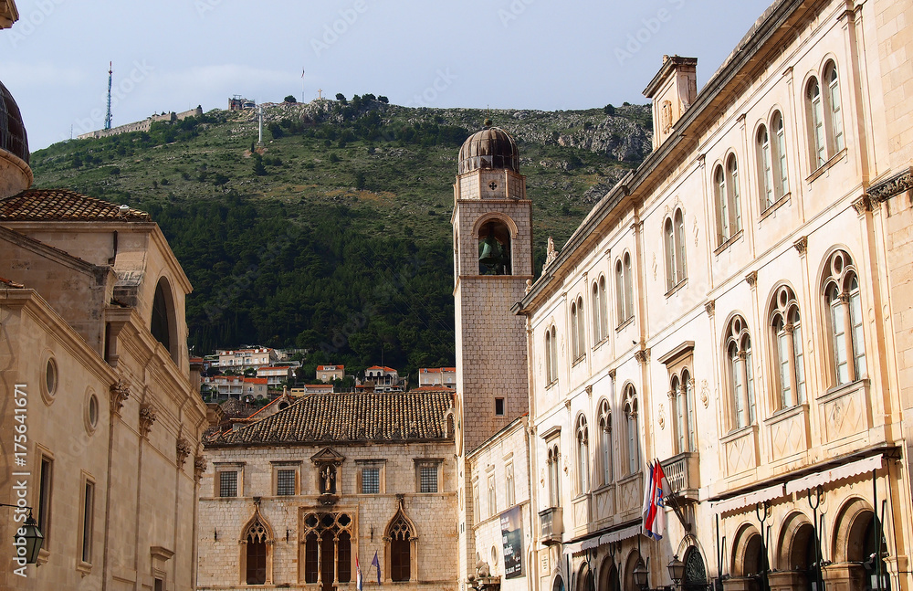 Architecture in the old town of Dubrovnik, Croatia - UNESCO World Heritage site