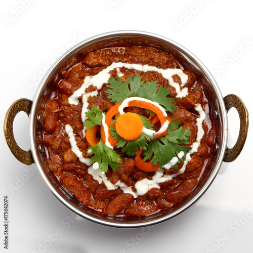 Rajma curry or rajma masala. Indian food curry. photo