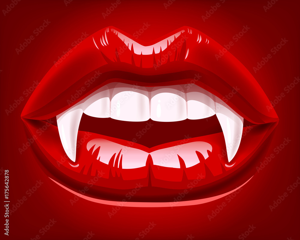 Naklejka premium Lips_red