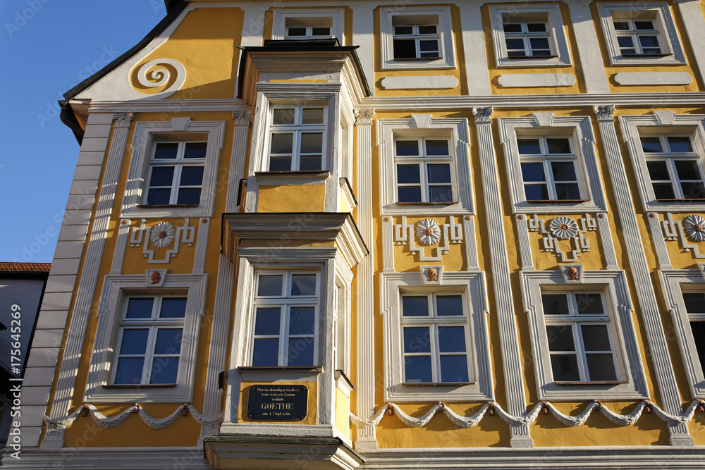 Obraz premium Facade of former inn 