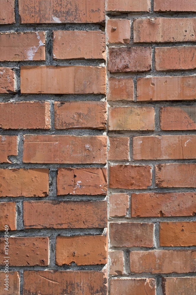 Brick wall, Stuttgart, Baden-Wuerttemberg, Germany, Europe Brick wall, Stuttgart, Baden-Wuerttemberg, Germany, Europe