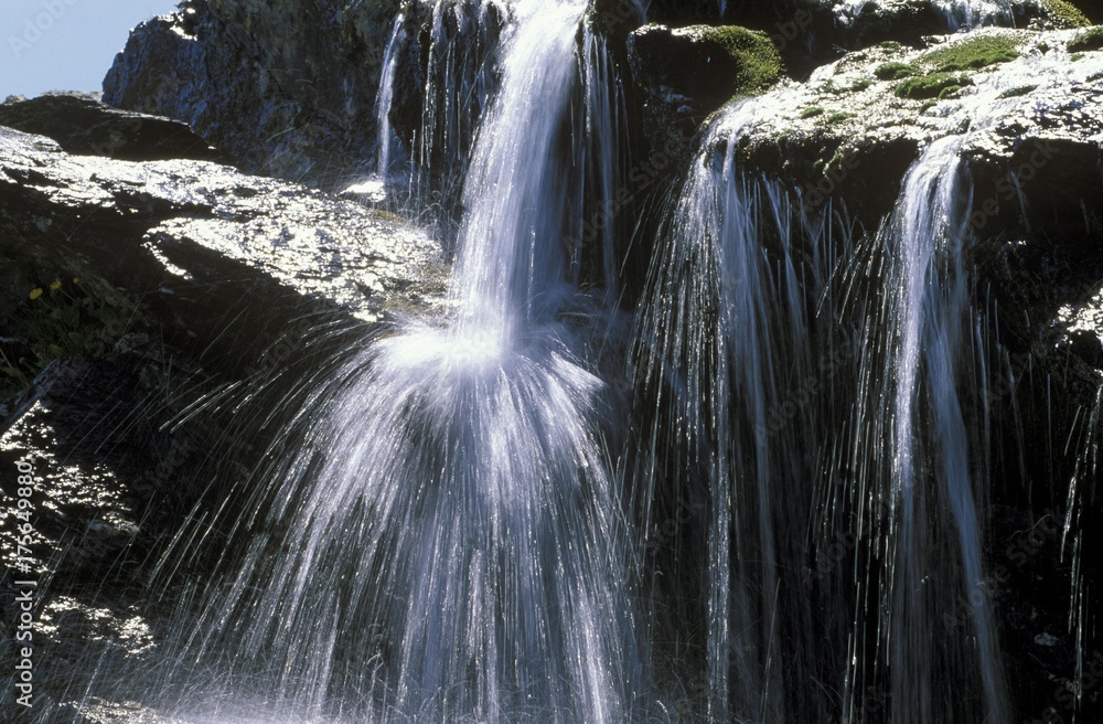 Naklejka premium Alpine stream, Fiss, Tyrol, Austria, Europe