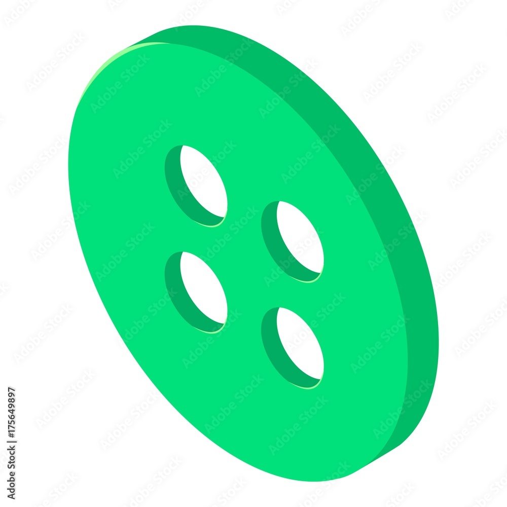 Fototapeta premium Retro button shirt icon, isometric 3d style