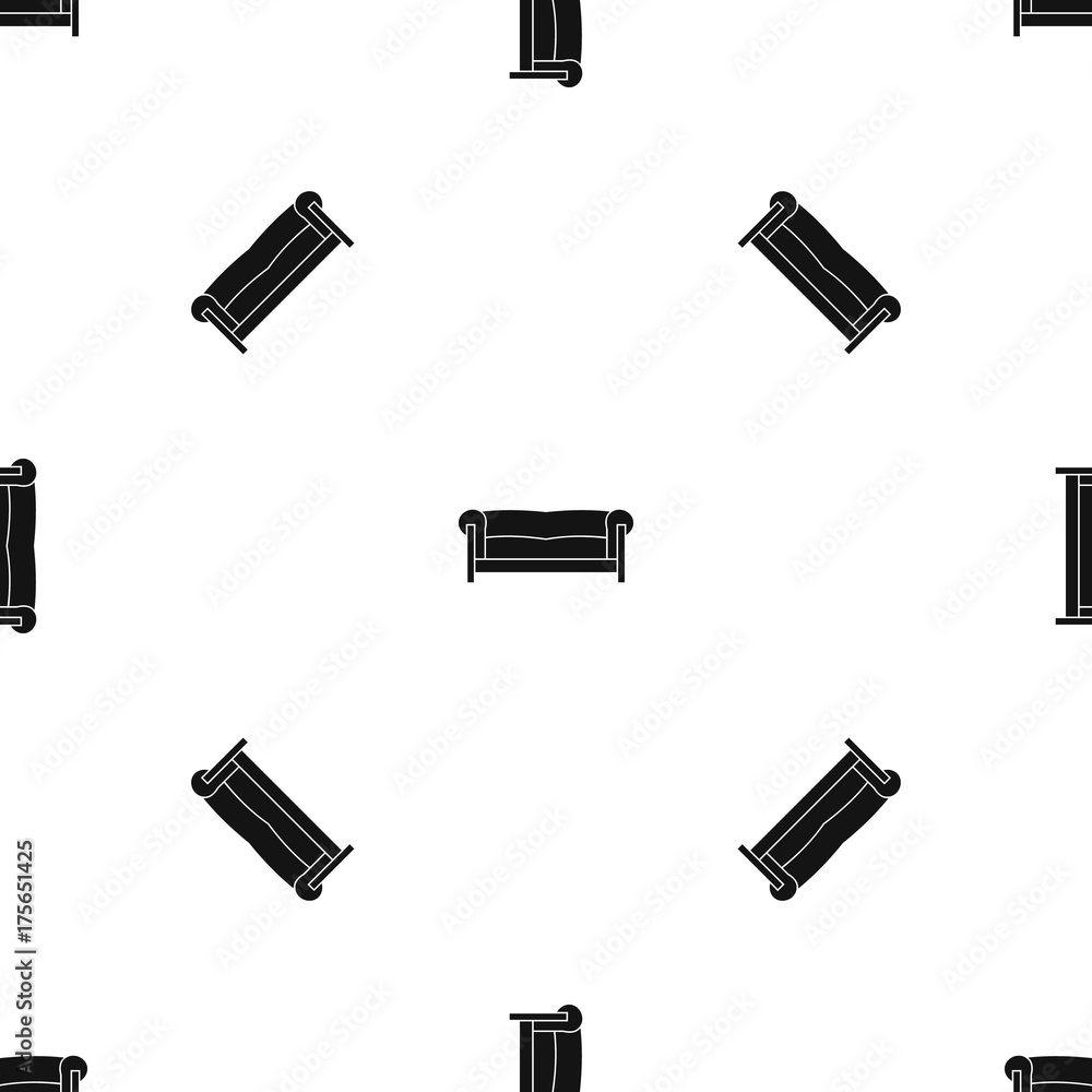 Sofa pattern seamless black Sofa pattern seamless black
