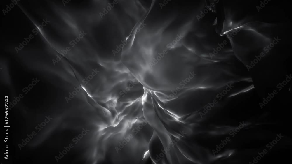 Monochromatic Ethereal Glowing Abstract Flame Loop