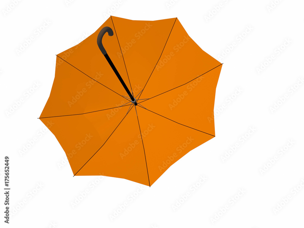 yellow autumn color falling umbrella isolated in white background yellow autumn color falling umbrella isolated in white background