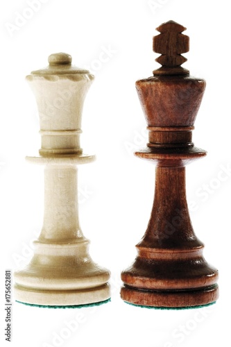 Chess pieces: king and queen