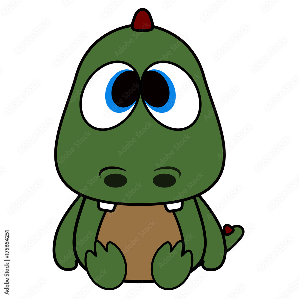 Obraz premium Isolated cute dinosaur