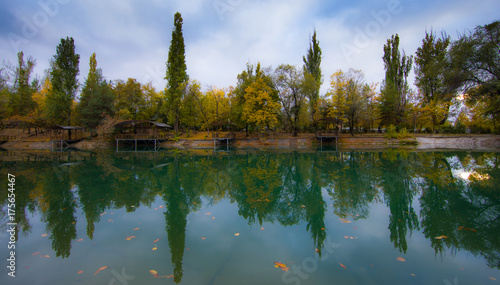 lake with reflections, Kazakhstan, Almaty