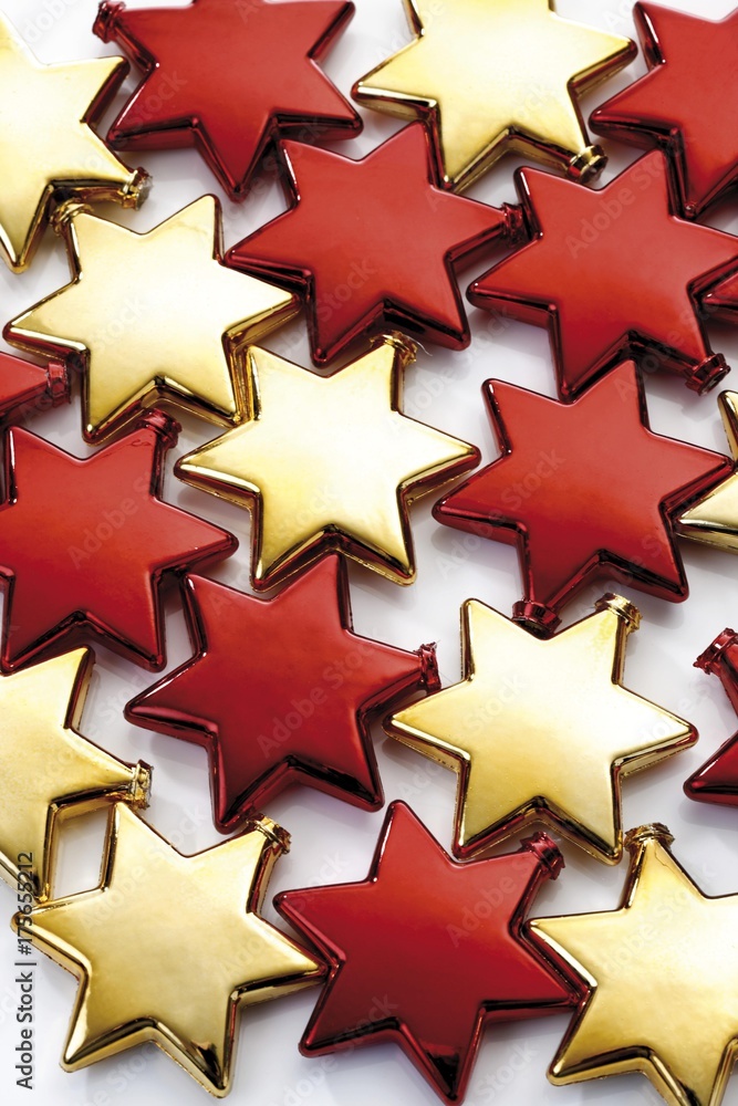 Obraz premium Red and golden stars