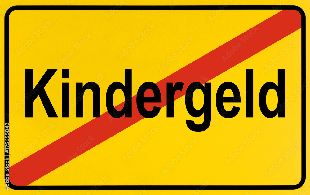 Obraz premium German city limits sign symbolising end of child benefits