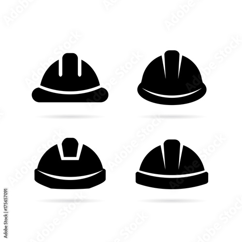 Worker safety hard hat icon