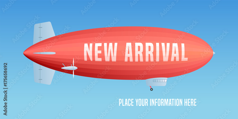 New arrival vector illustration, banner