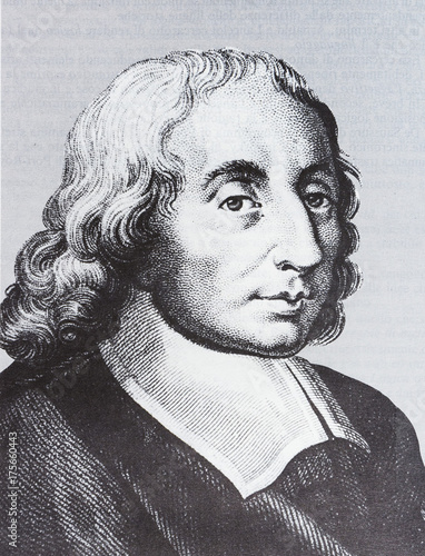 Portrait of the scientist philosopher Blaise Pascal photo