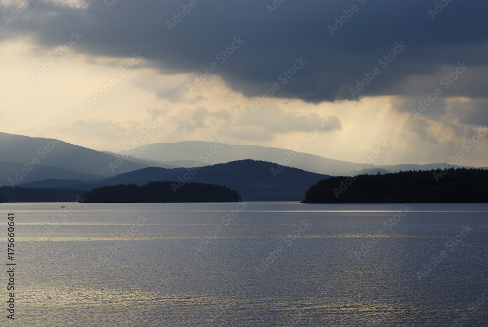 Lipno Dam Lake Udolni Nadrz Lipno Sumavske more Sumava along the Vlltava River Moldau Czech Republic Southern Bohemia Lipno Dam Lake Udolni Nadrz Lipno Sumavske more Sumava along the Vlltava River Moldau Czech Republic Southern Bohemia
