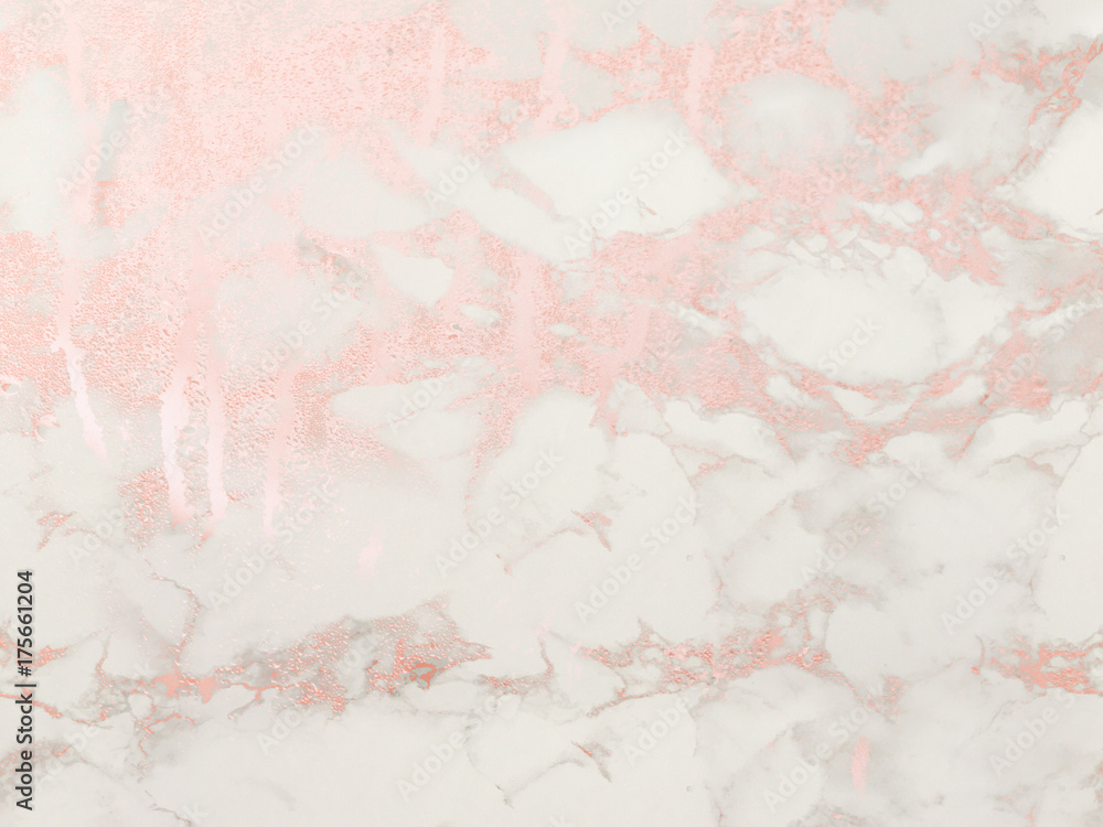 Rosegold marble background. Shiny, glitter and glossy effect for an