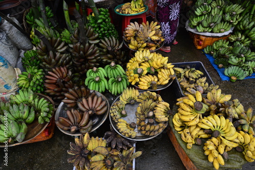 Unterschiedliche Bananen auf einen Markt in Burma, Myanmar