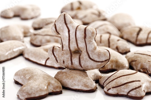 Sugar glazed gingerbread biscuits
