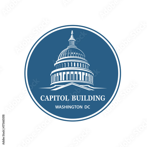 United States Capitol building icon in Washington DC