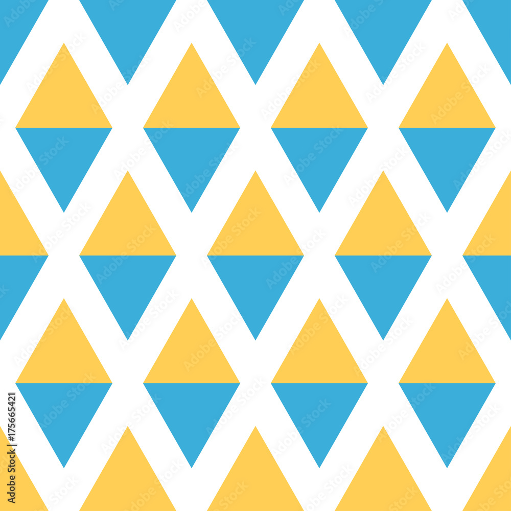 Abstract seamless geometric pattern of triangles in sunny colors Abstract seamless geometric pattern of triangles in sunny colors