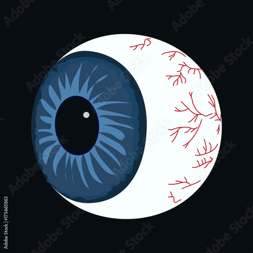 halloween eyeball on black
