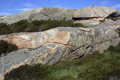Landscape with granite rocks at the swedish Baltic Sea coast - Europe, Skandinavia, Sweden, West coast, Baltic Sea coast, Bohuslaen, Ramsvik, Fykan,, Europe